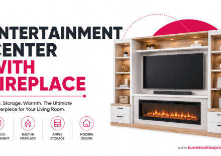 ENTERTAINMENT CENTER WITH FIREPLACE
